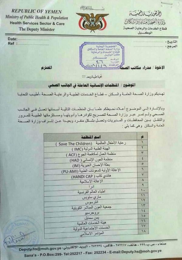 مليشيا الحوثي تمنع 36 منظمة إنسانية من خدمة المواطنين بمناطق سيطرتها (وثائق)