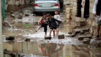  سيول الأمطار تغرق شوارع العاصمة صنعاء "صور"