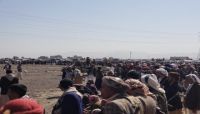 توتر وتواصل الحشد المسلح.. مليشيات الحوثي تلجأ للوساطة مع قبائل أرحب على خلفية مقتل "أبو نشطان" وعائلته (صور)